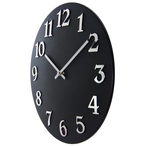 from left side vogue black wall clock 12 inch
