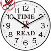 12 inch Time To Read Black Wall Clock
