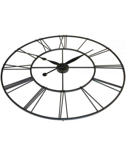 metal large extra large black steel wall clock 45 inch