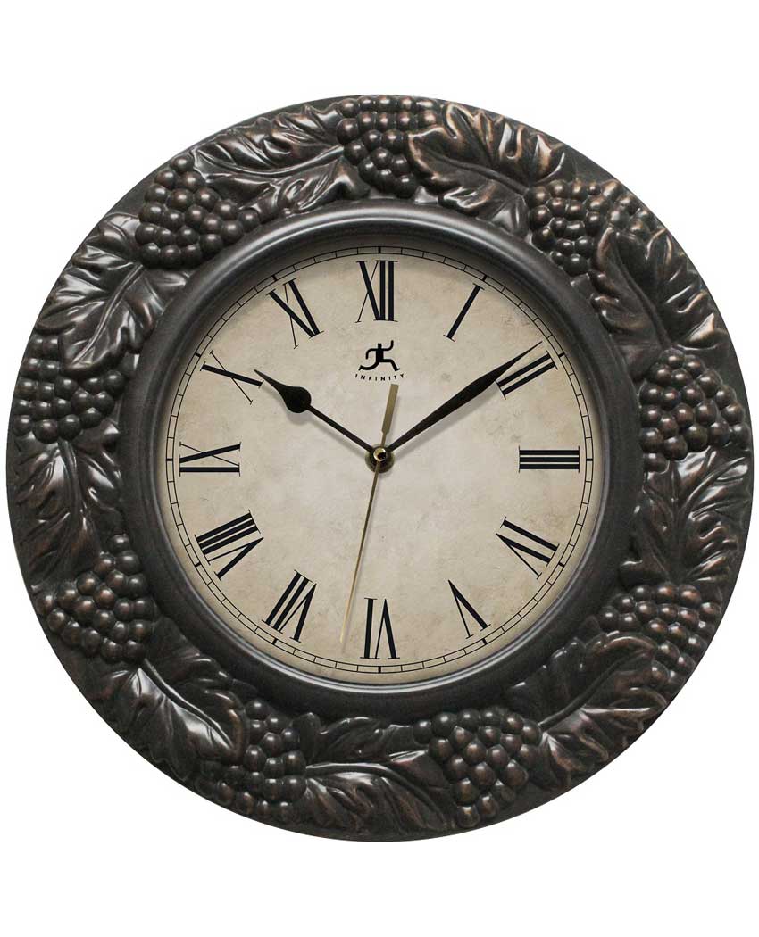 13.5 inch Napa Pewter Resin Wall Clock for indoor