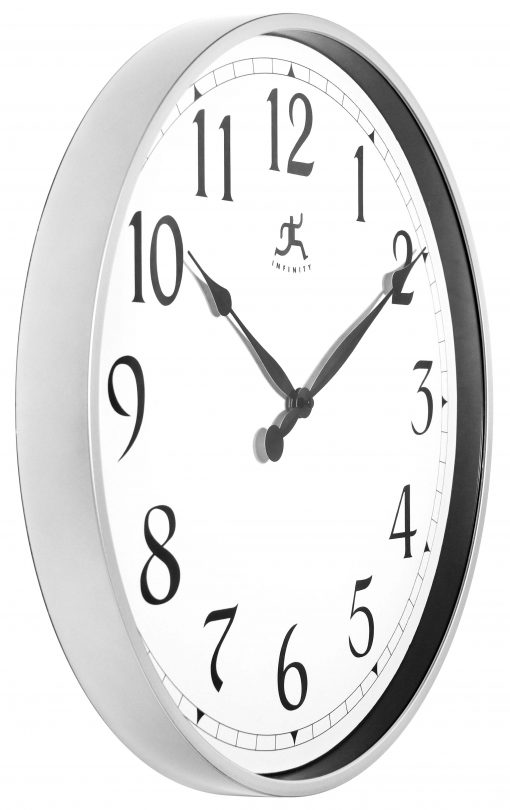 from right side silver office wall clock 18 inch