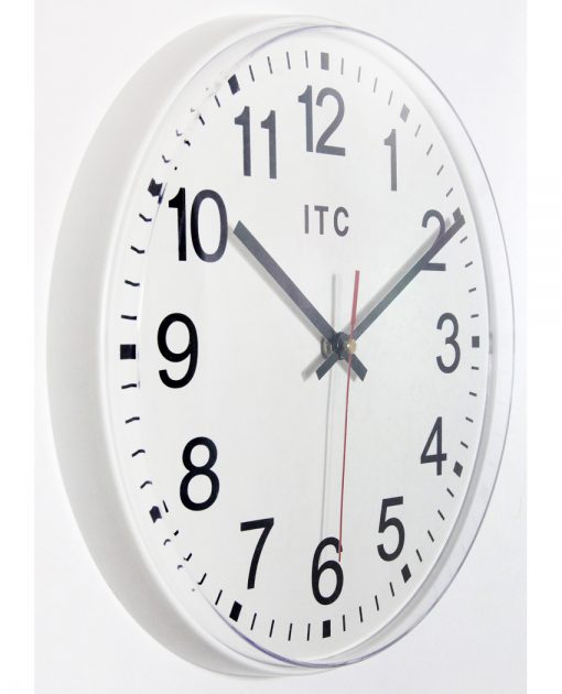 12 inch prosaic white wall clock easy to read clean simple