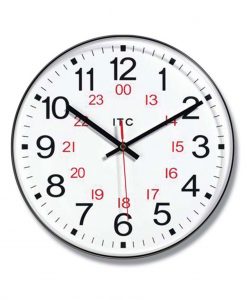 12 inch Prosaic 24; a Brown Resin Wall Clock