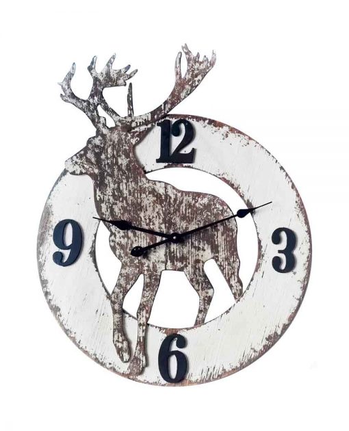 30 inch The Northern; a White Wood Wall Clock