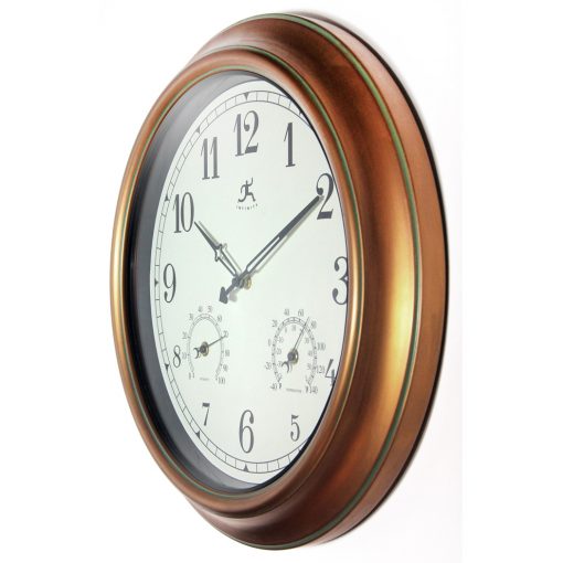 from left side craftsman gold steel wall clock 18 inch