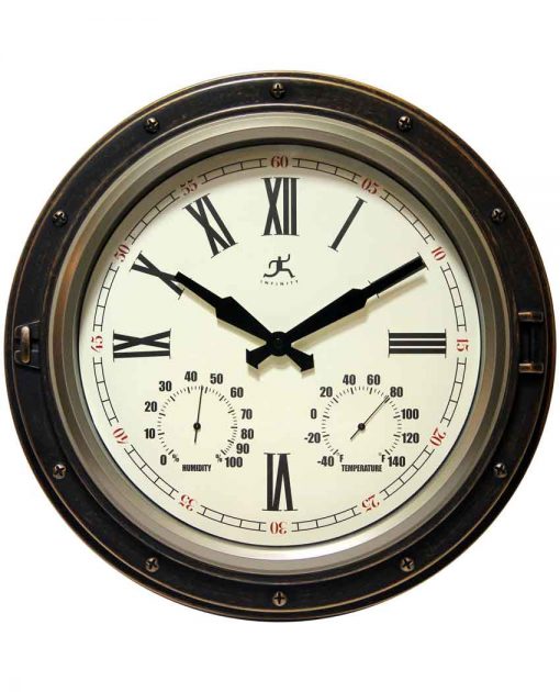 Forecaster Outdoor Clock with thermometer
