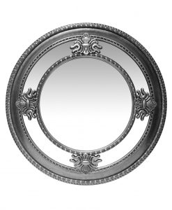 15454AS silver wall mirror versailles round circular 23 inch