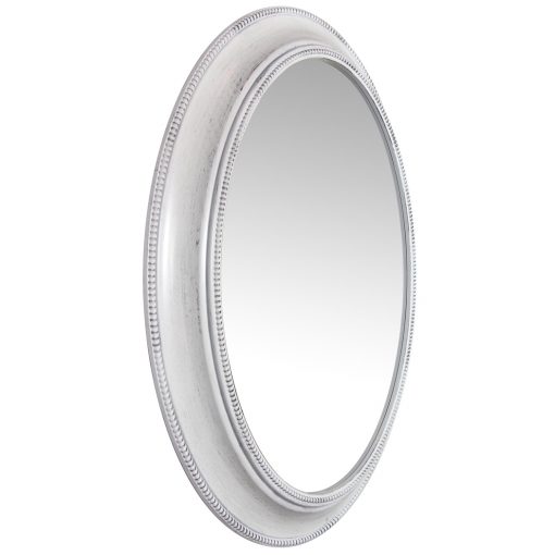 right side of sonore white aged wall mirror 30 inch decorative oval wall mirror