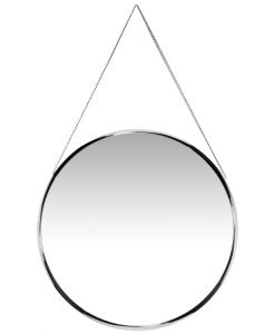 franc silver round wall mirror 17 inch