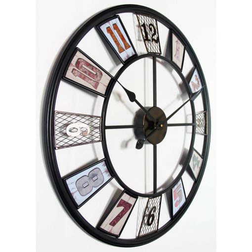left side view of large wall clock kaleidoscope