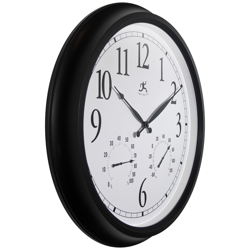 13-inch Outdoor Clock with Thermometer and Humidity