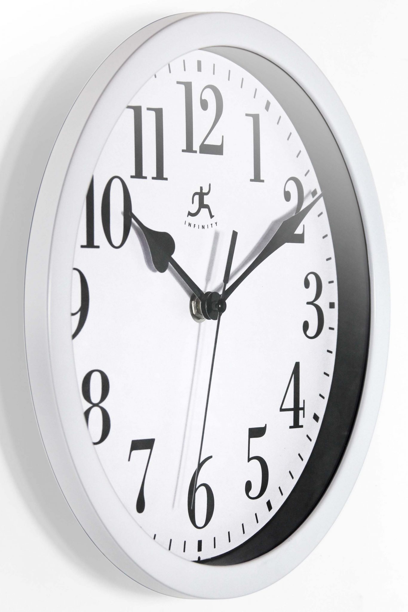 White Plastic wall clock 9.5/8"
