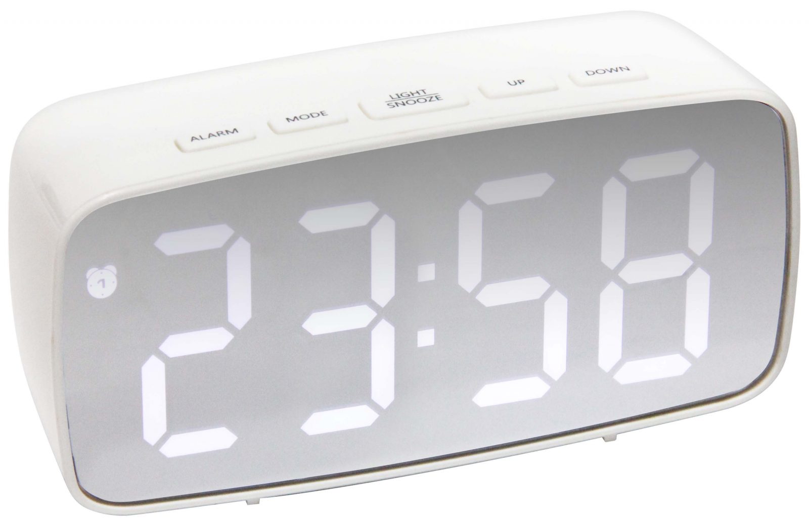 White Digital Alarm Clock