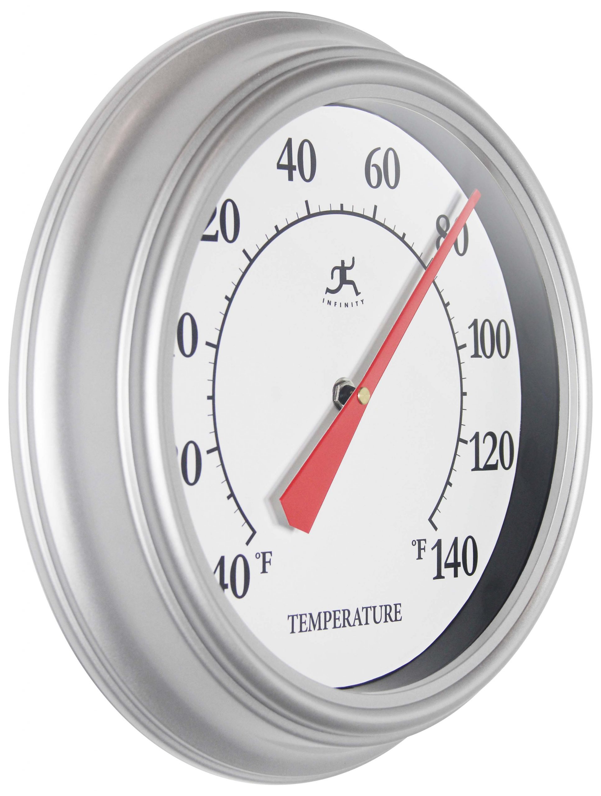 Vertical Outdoor Thermometer Double Scale 7.8 inch Wall Temperature Durable  Gray