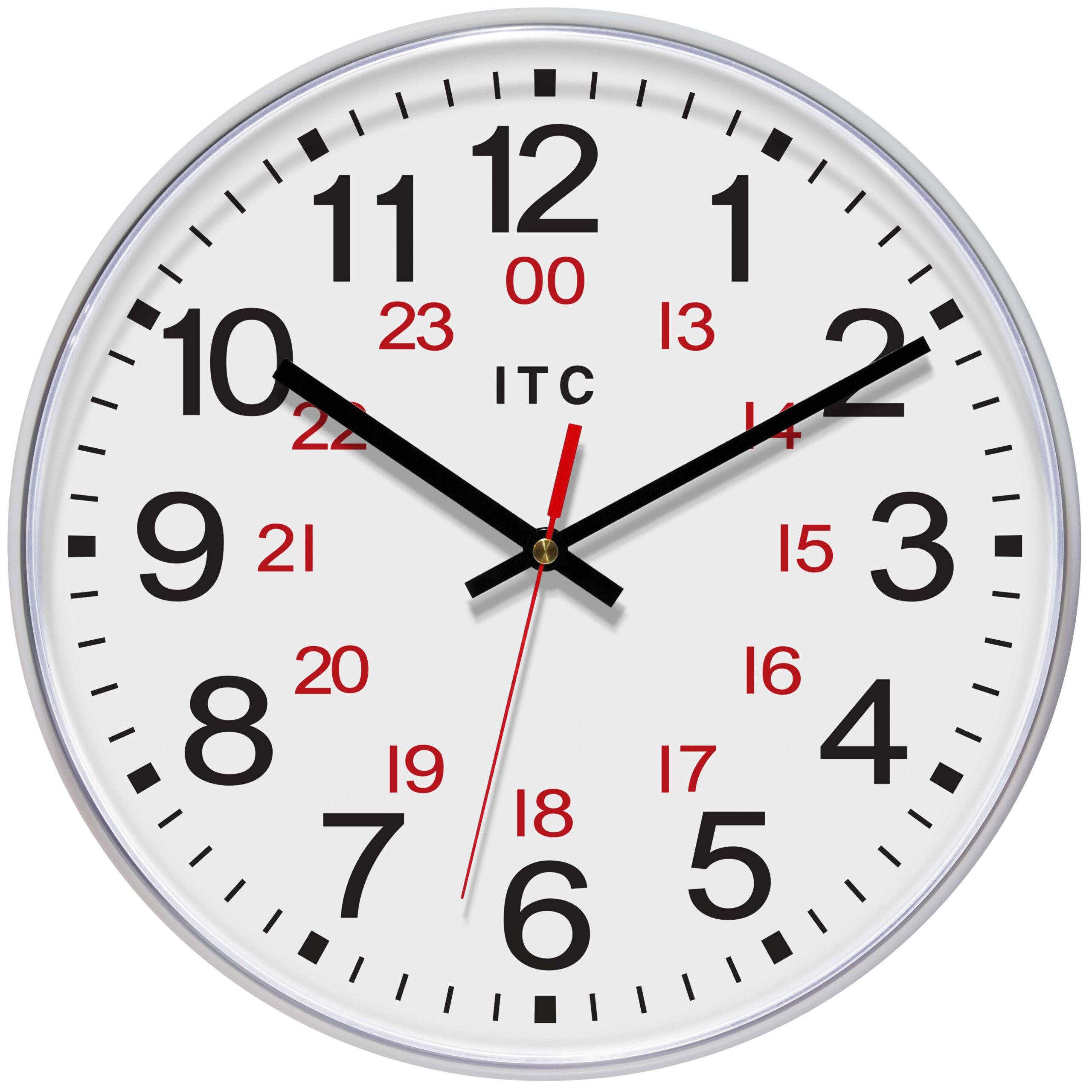 COMING SOON! - Prosaic Silver 24-Hour Wall Clock 12 in.