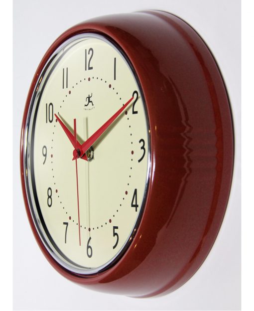 from left side retro red wall clock 9 inch kitchen