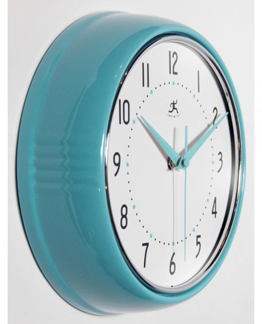 from right side retro aluminum wall clock 9 inch