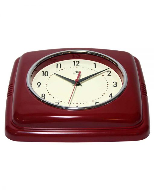 retro red wall clock