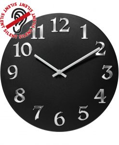12 inch Vogue Black Resin Wall Clock for indoor