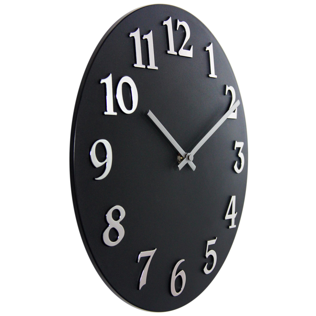 12 inch Vogue Black Resin Wall Clock for indoor | Clock by Room