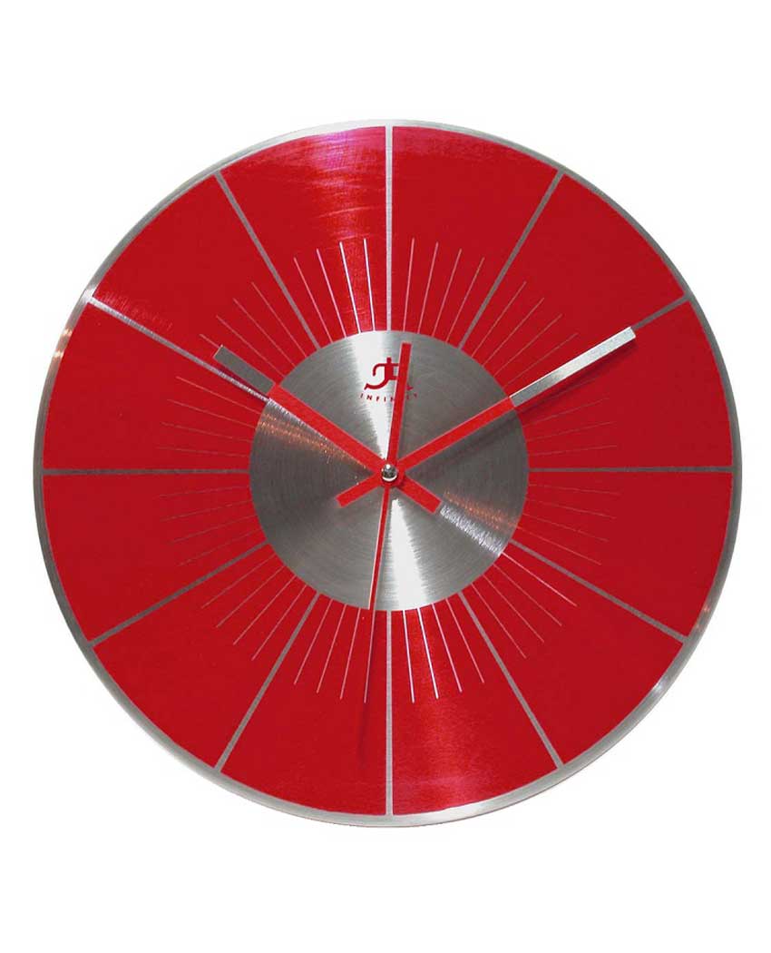 12 inch Red L.P.; a Red Aluminum Wall Clock
