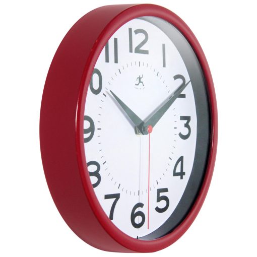 from right side red metro wall clock 9 inch