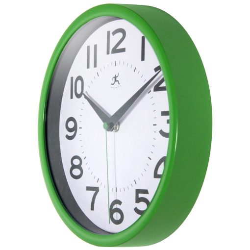 from left side metro wall clock green