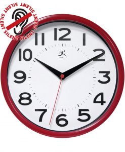 metro red wall clock