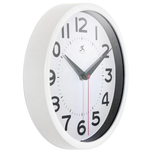 from right side metro white wall clock