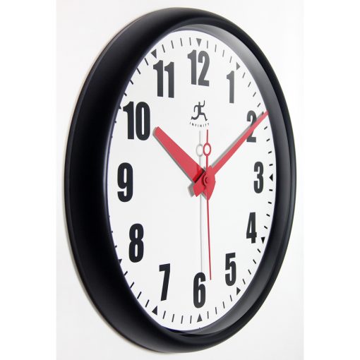 from right side impact black wall clock 15 inch