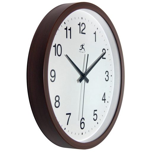 from right side walnut resin wall clock 14 inch
