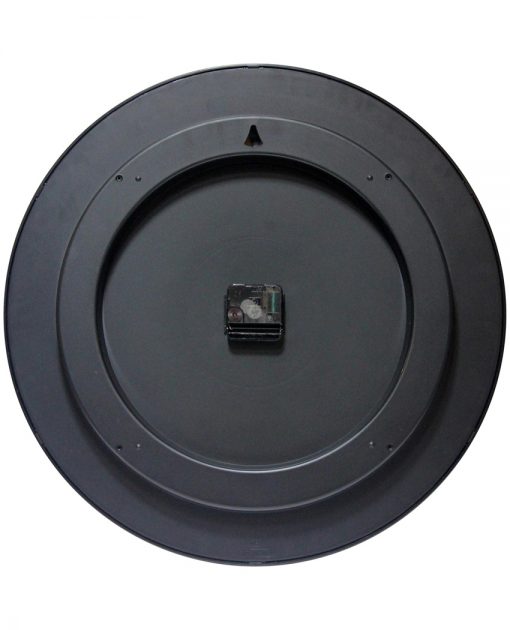 back of profuse black wall clock 20 inch
