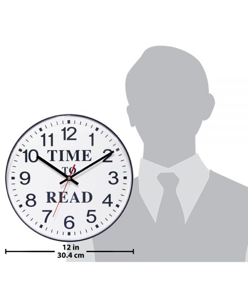 for scale time to read black wall clock 12 inch office large easy to read for office