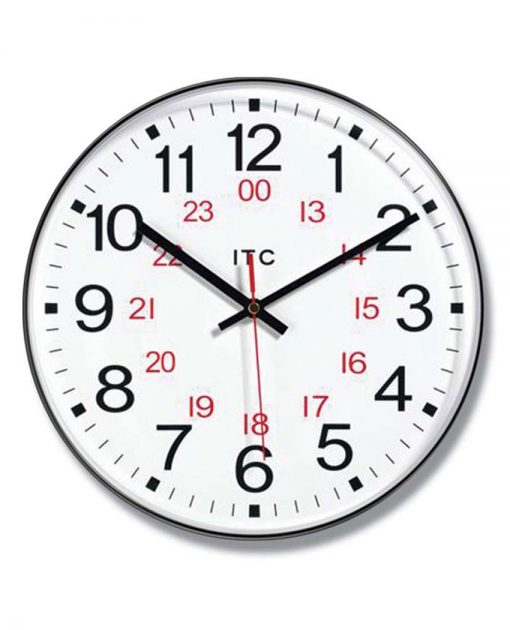 12 inch Prosaic 24; a Brown Resin Wall Clock
