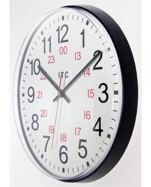 12 inch wall clock from left side