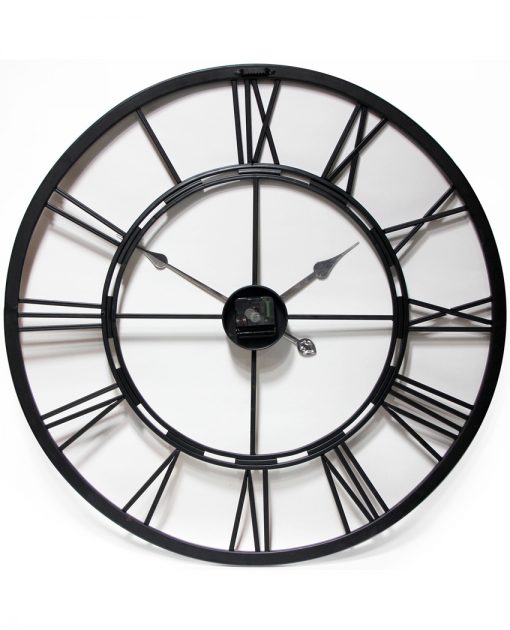 back of metal fusion large oversized extra large black steel wall clock 28 inch