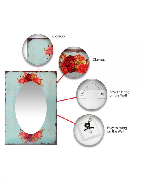 mirror features shabby chic wall mirror