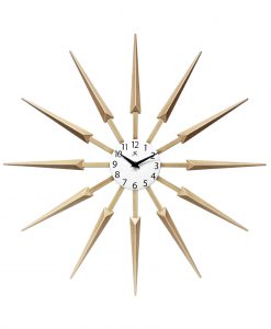front celeste tan wooden wall clock modern 24 inch