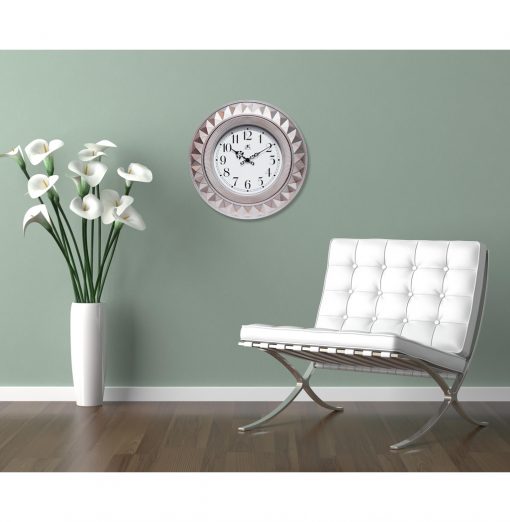 environmental of elegance pink silver wall clock