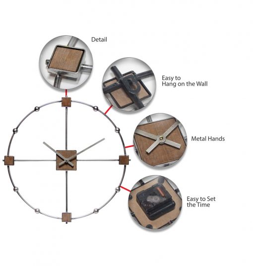 features of large modern odyssey wall clock
