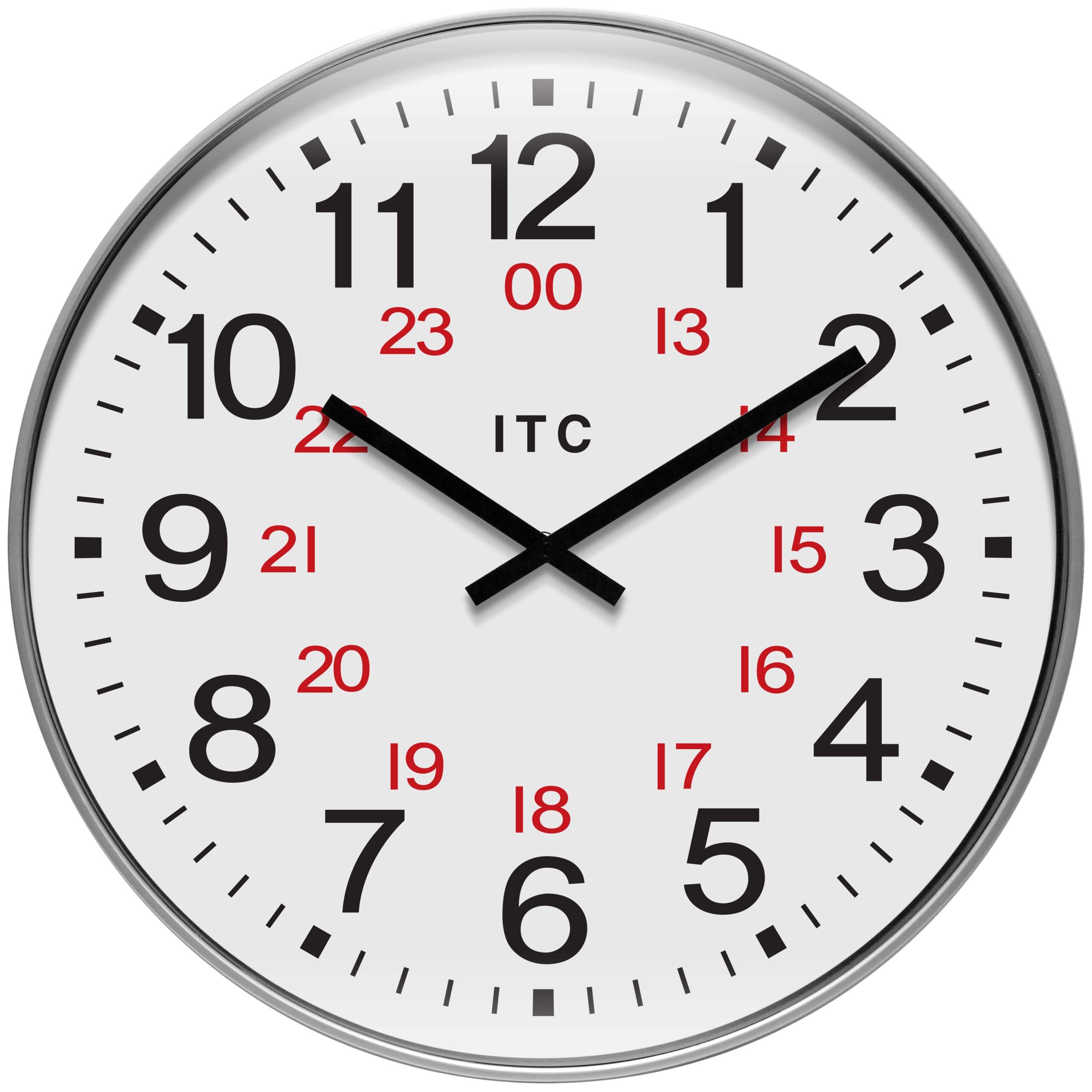 COMING SOON!! - Profuse 24-Hour Silver Wall Clock 19.375 in.