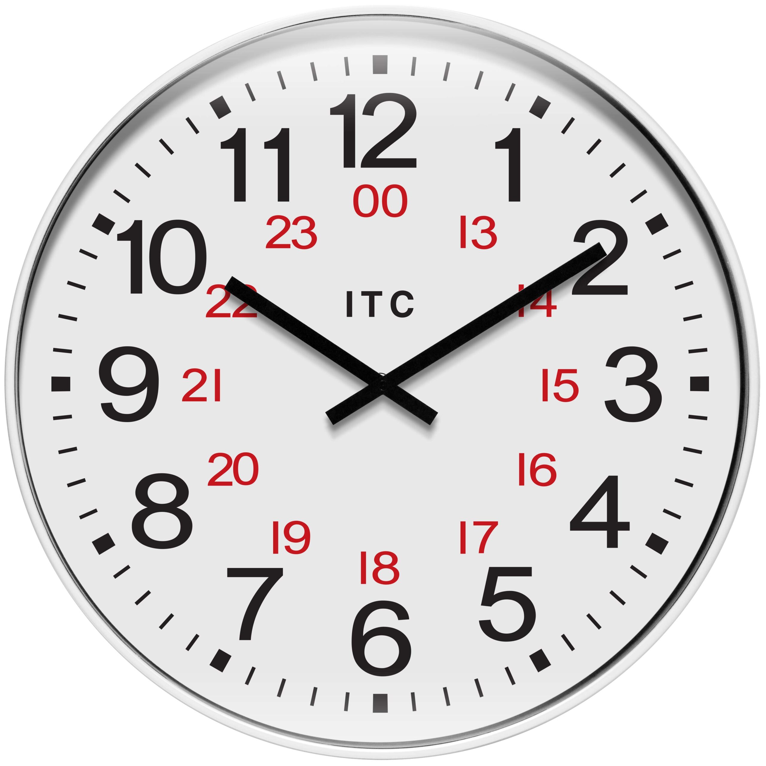 COMING SOON!! - Profuse 24-Hour White Wall Clock 19.375 in.